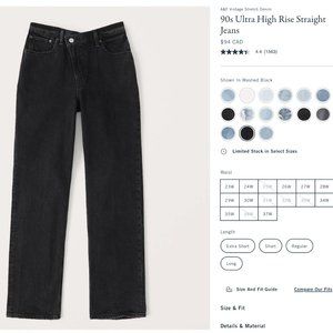 Abercrombie 90s Ultra High Rise Straight Jeans